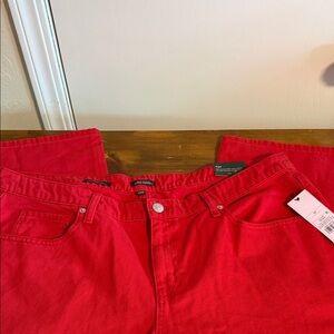 Wild Fable Vibrant Red Wide Leg Jeans